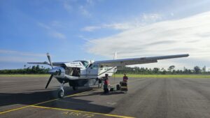 Susi air flight at the Mentawai airport