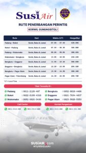 Susi air flight schedule