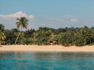 Kubu Pantai view from the ocean towards the villa